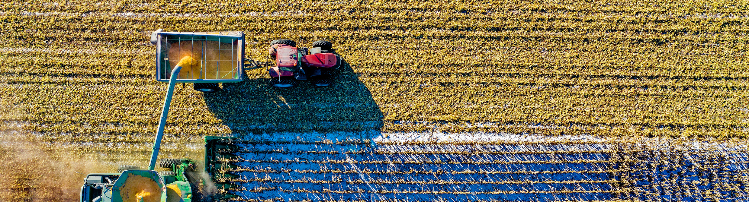 Traktor und Mähdrescher